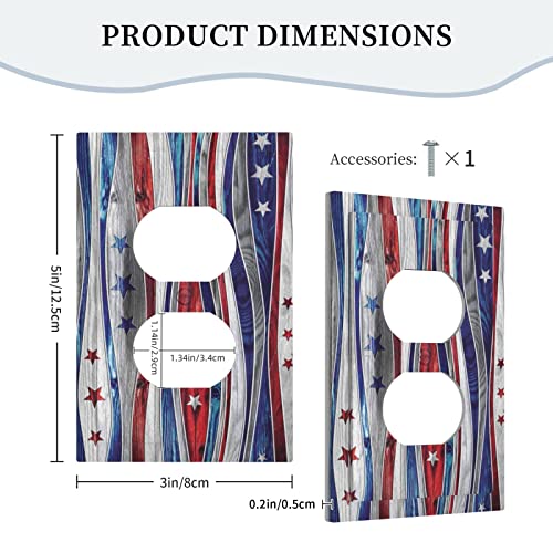 Rustic Barn Door 3 Gang 2 Toggle 1 Duplex Light Switch Cover Decorative Combo Wall Plate Switchplate Electrical Faceplate Country Farm Cabin Barn Decor