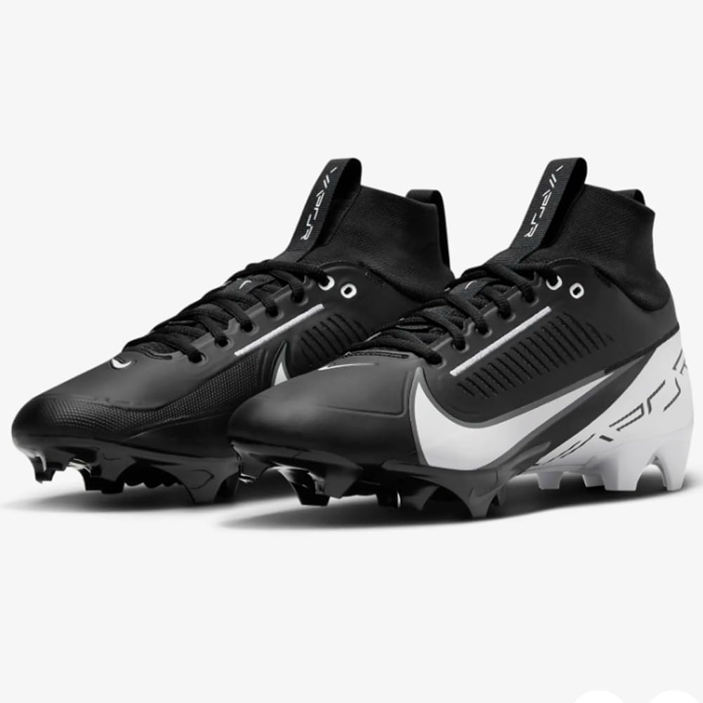 Nike Vapor Edge Pro 360 2 Men's Football Cleats (DA5456-001,Black/White-Black) Size 8