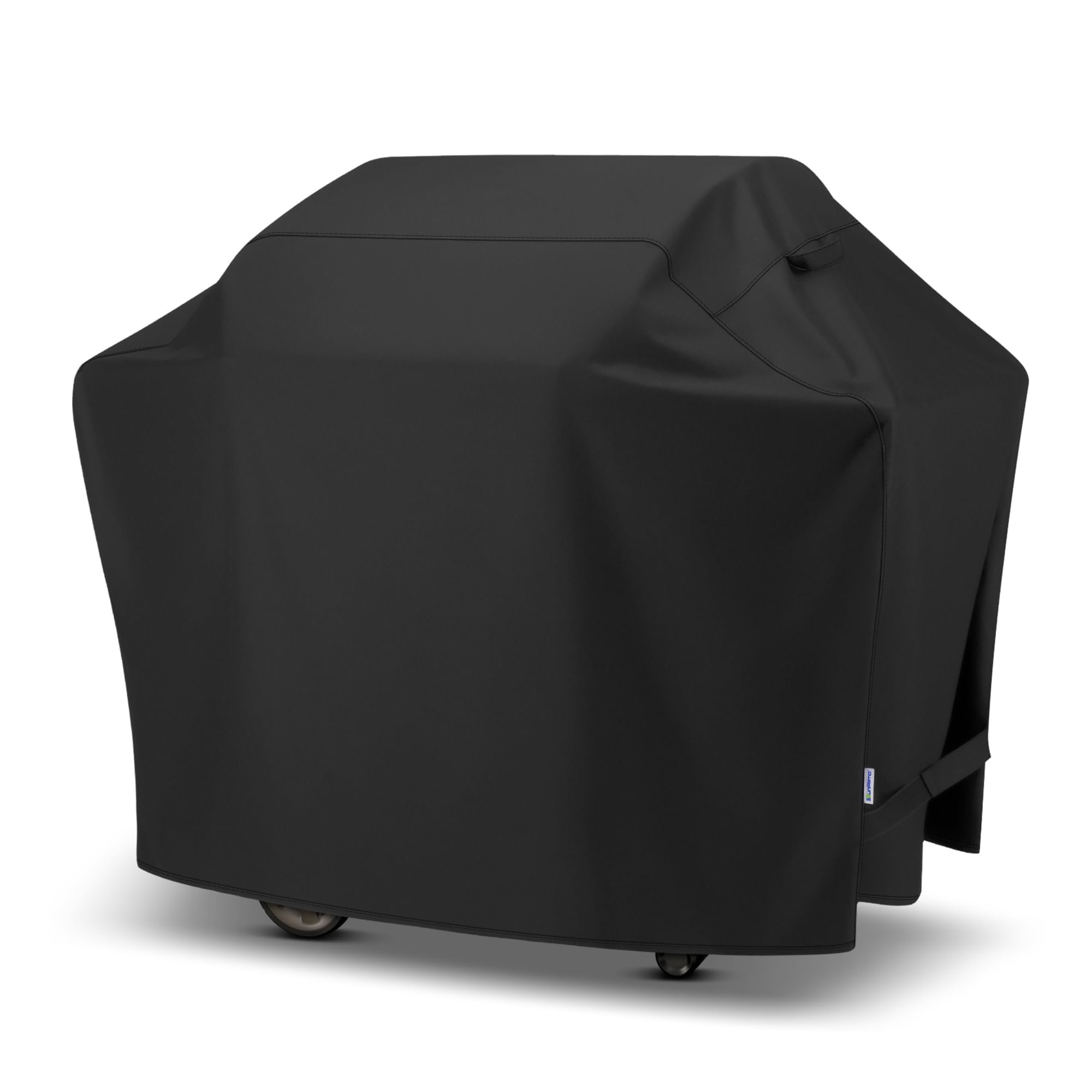 SunPatio Gas Grill Cover 60 Inch, Outdoor Heavy Duty Waterproof Barbecue Gas Cover, UV and Fade Resistant, All Weather Protection Compatible for Weber Charbroil Brinkmann Grills and More, Black