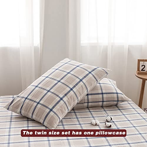FACE TWO FACE Bedding Duvet Cover Set100% Washed Cotton Duvet Cover Linen Like Textured Breathable Durable Soft Comfy (Full, Old Pink)