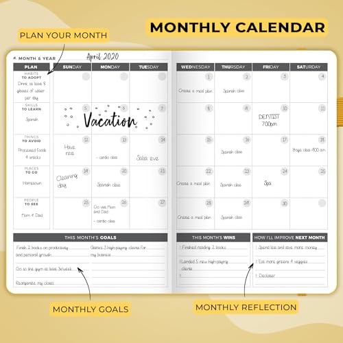 Clever Fox Planner – Undated Weekly & Monthly Planner for Productivity, Time Management & Goals – Organizer Journal – A5 (Peach Pink)