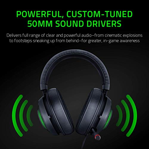 Razer Kraken Ultimate – USB Gaming Headset (Gaming Headphones for PC, PS4 and Switch Dock with Surround Sound, ANC Microphone and RGB Chroma)