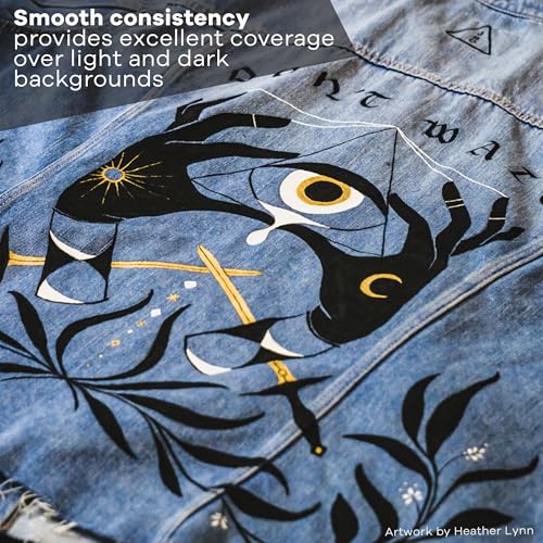 Jacquard Lumiere 2.25oz Fabric Paint Galaxy - Metallic Paint for Fabric Paper Wood Ceramic and Metal - Light-bodied Metallic Acrylic Paint - Lightfast & Vibrant Metallic Acrylic Paints