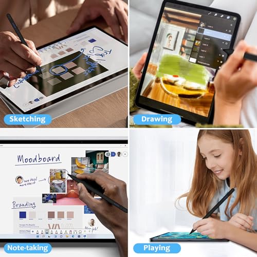 Stylus Pen for iPad: Fast Charge for iPad Pencil with Palm Rejection Tilt Sensitivity for iPad Pen Stylus Compatible with iPad Pro 11/12.9in, iPad 6-10, iPad Air 3/4/5, iPad Mini 6/5 Gen (2018-2023)