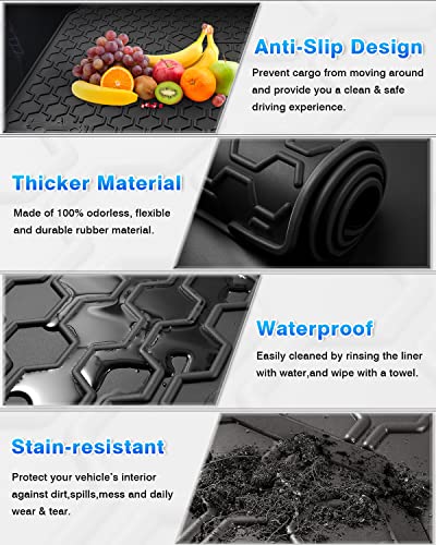 Cartist Cargo Liner Compatible with 2015-2024 Jeep Renegade Trunk Mat Car Rear Boot Liner Black