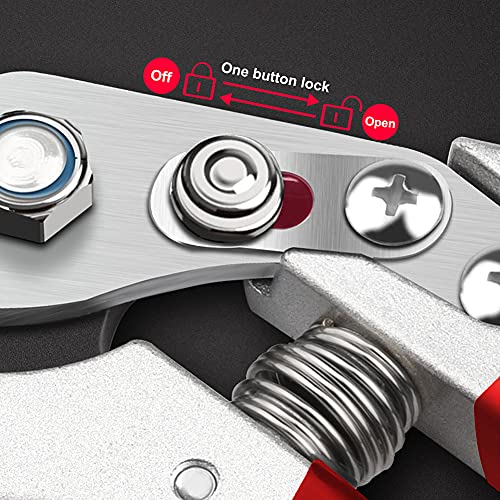 Garden Pruners, Heavy Duty Garden Clippers,Pruning Shears with Adjustable Thumb Lock,Hand Gardening Tools Pruners,Stainless Steel Sharp Gardening Scissors (MJ001)