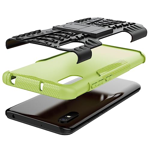 Asuwish Phone Case for Xiaomi Redmi 9A Redme 9i with Tempered Glass Screen Protector and Slim Stand Hybrid Heavy Duty Rugged Protective Cell Cover Redmi9A A9 Redmi9i i9 Kickstand Women Men Blue