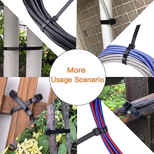 OneLeaf Cable Ties 24 Inch Heavy Duty Zip Ties with 200 Pounds Tensile Strength for Multi-Purpose Use, Self-Locking UV Resistant Nylon Tie Wraps, Indoor and Outdoor Tie Wire.30 Pcs Black