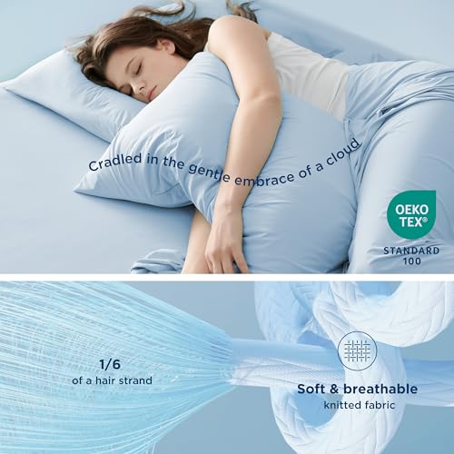 Bedsure Breescape Cooling Sheets Twin, Cooling Sheets for Hot Sleeper, Deep Pocket Up to 17.5", Breathable Bed Sheets, 3 Pieces, Green Sheet Set