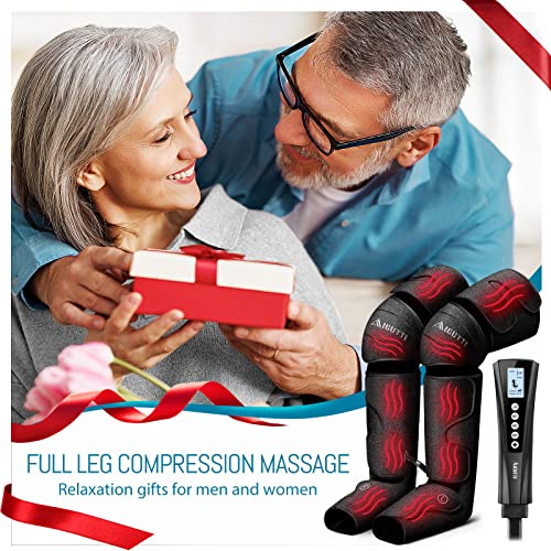 AICUTTI Christmas Gifts for Women, Men, Air Compression Foot and Leg Massager with Heat Gifts for Dad, Mom from Daughter, Son, Gifts for Mothers Day, Fathers Day, Birthday, Helps for Swelling, Edema
