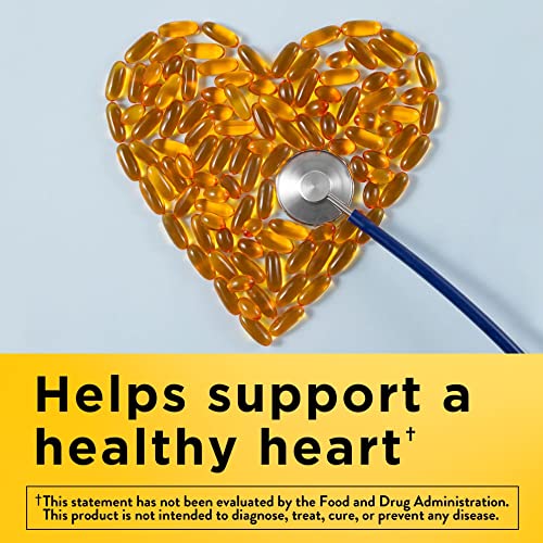Nature Made Fish Oil 1200 mg Softgels, Omega 3 Supplements, for Healthy Heart Support, Omega 3 Supplement with 100 Softgels, 50 Day Supply