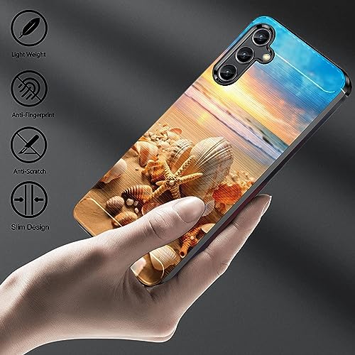RUUHLJLET Designed for Samsung Galaxy A14 5G 6.6" 2023 Case,Brushed Texture Soft TPU Slim Fit Protective Phone Cover,Jellyfish