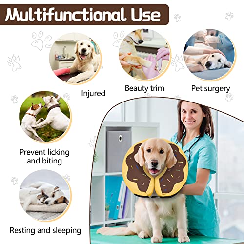 Dog Cone Collar for Small Medium Large Dogs for After Surgery, Pet Inflatable Neck Donut Collar Soft Protective Recovery Cone for Dogs and Cats-Alternative E Collar Does Not Block Vision-DarkBlue,XS