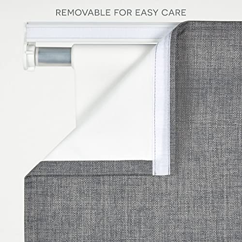 Exclusive Home Ricardo Total Blackout Roman Shade, 23"x64", Black