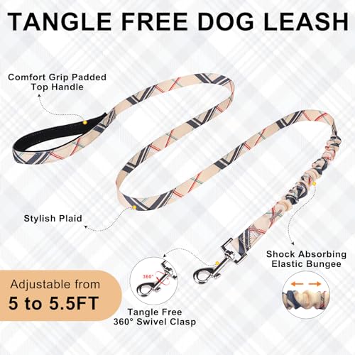 BEAUTYZOO No Pull Small Dog Harness and Leash Set for Small Medium Dogs, Soft Flannel Padded Dog Vest Harness, Adjustable Puppy Harness Front Back Clip Attachment, Quick Fit Easy for Training Walking