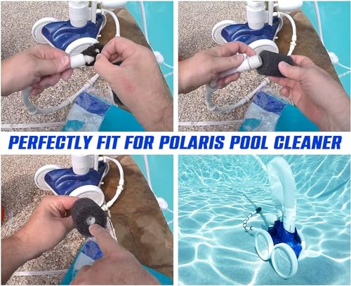muscccm for Polaris Pool Cleaner Parts, 12 Pack Sweep Hose Tail Scrubbers Replacement for Sweep Pool Cleaner Fits Polaris 180 280 360 380 480 3900,Fits Polaris Pool Cleaner Backup Filter Parts