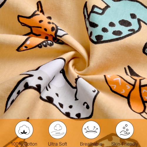 PHF Baby Sleep Sack 0-6 Months 3 Pack 100% Cotton Baby Wearable Blanket, 2-Way Zipper 0.5 TOG Toddler Sleeping Sack, Comfy Sleep Bag for Baby Boys Girls, Dinosaur (Small)