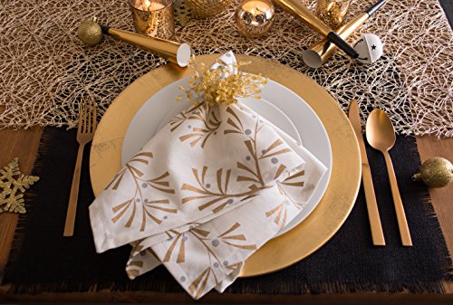 DII CAMZ38207 16" x 10' Table Runner Roll Gold Sequin