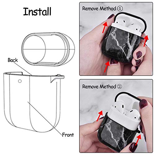 CAGOS for Airpod Case, Come with Airpod Cleaner Kit, Cute Patterns Protective Hard TPU Airpods Gen 2 Case Cover Compatible with Apple Airpods 2nd 1st Generation Case for Women Men, White Cactus