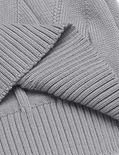 COOFANDY Men's Slim Fit Turtleneck Sweater Casual Knitted Pullover Sweaters Red