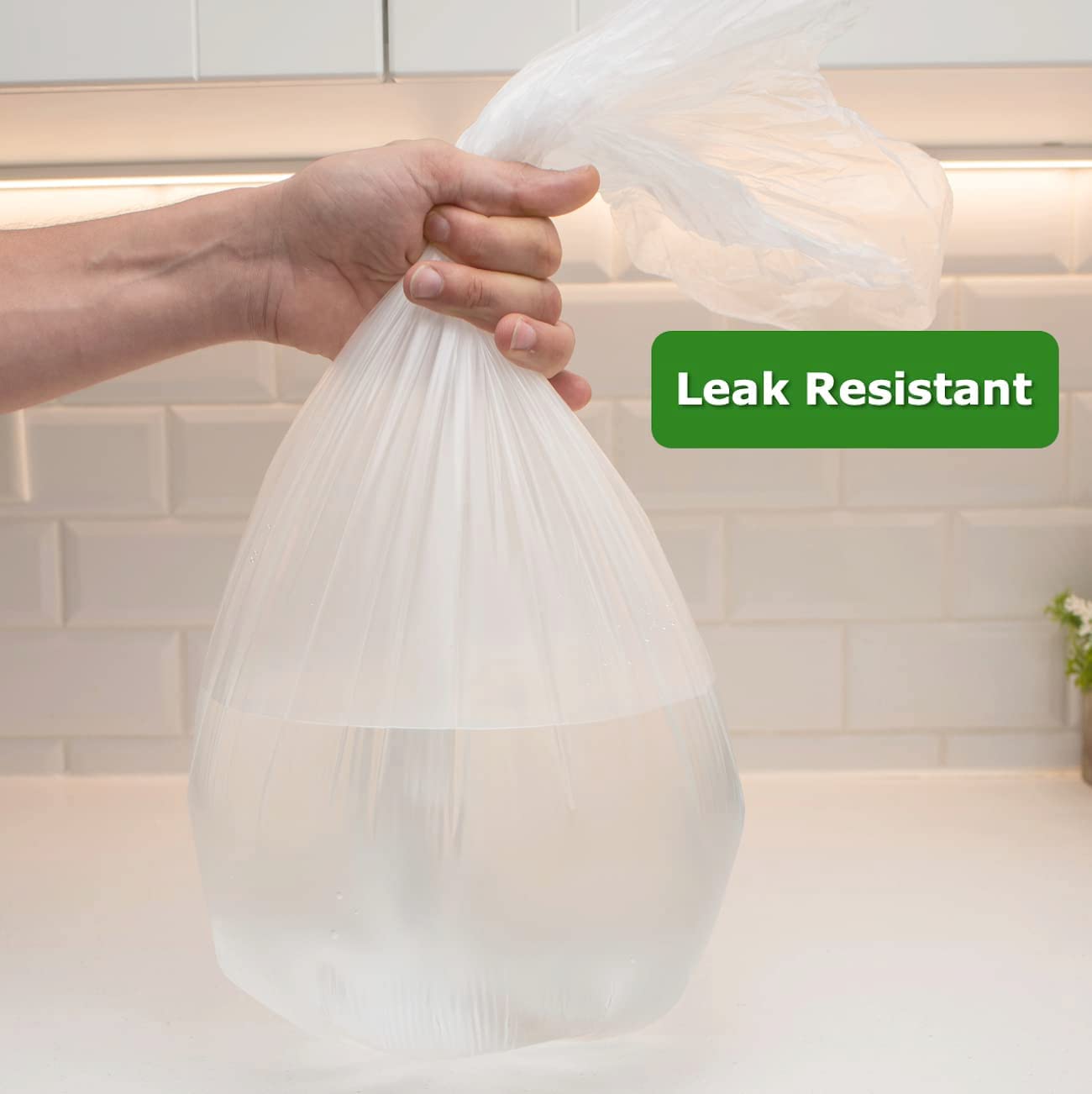 4 Gallon Trash Bags Small Bathroom Garbage Bags Clear Plastic Wastebasket Trash Can Liners for Home and Office Bins, 200 Count