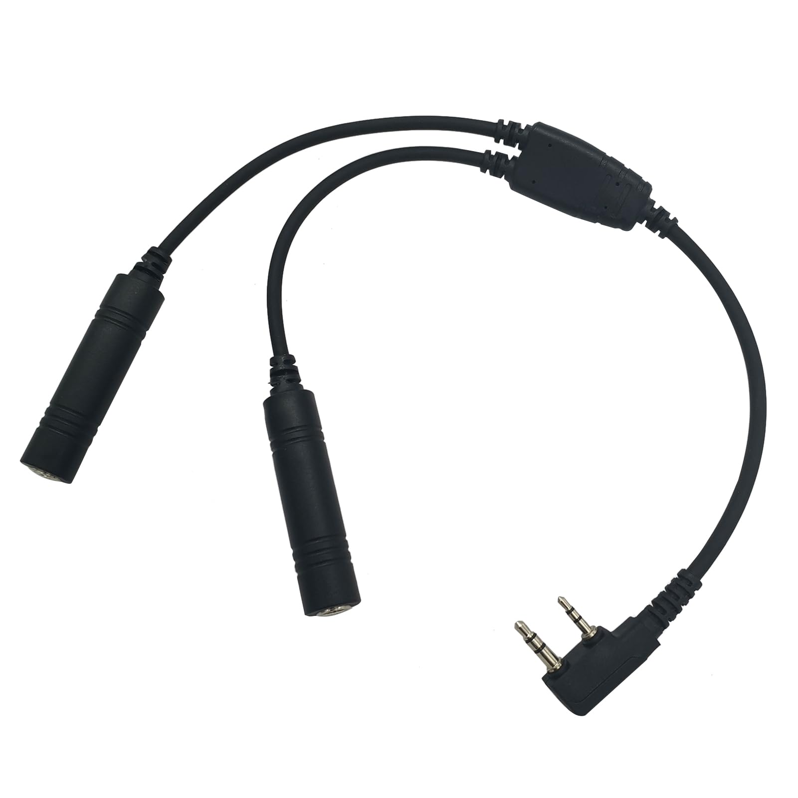 stdgove 2 Pin K1 to Airbus Adapter Aviation Intercom Splitter U174 Conversion Cable Ga Headset Helicopter Aircraft Headphone for Baofeng Radio