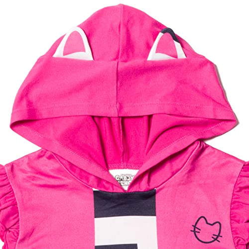 DREAMWORKS GABBY'S DOLLHOUSE Pandy Paws Toddler Girls Hooded Tank Top and Dolphin Shorts Outfit Set Multicolor/Pink 2T