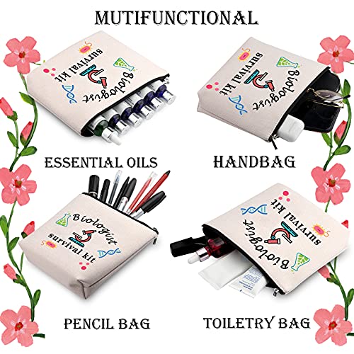 WCGXKO Biologist Survival Kit Biology Biologist Microscope Zipper Pouch Makeup Bag for Biology Major Teacher Student (Biologist Survival)