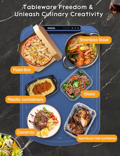 Food Warming Mat for Buffet, VEPOKA Electric Warming Tray to Keep Food Warm at Party, Silicone Heating Mat with 7 Temperature Levels& Auto Shut-Off, Food Warmers for Parties, Gatherings, Everyday Use