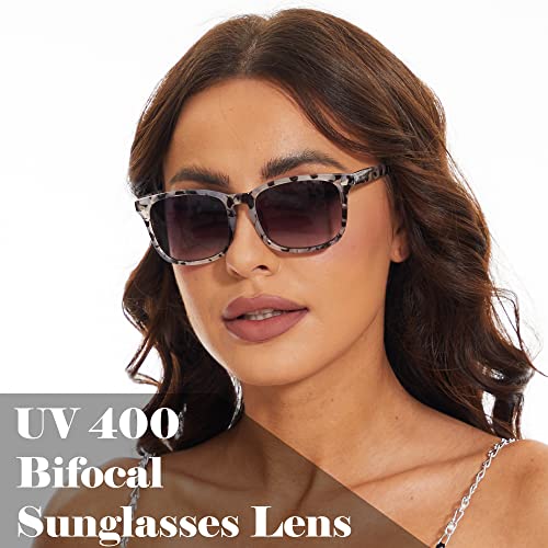 Bifocal Sunglasses For Women Classic Retro Reading Sunglasses 3 Pack UV400 Sun Readers Glasses With Metal Hinge +1.0