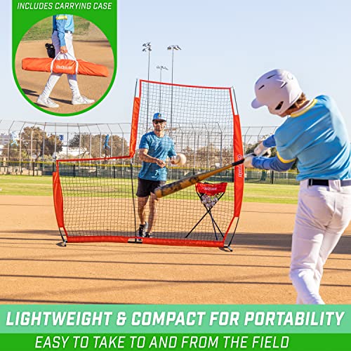 GoSports Baseball & Softball Pitching Screen - Pitcher Protection Net - L Screen or I Screen