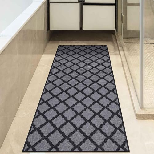 Machine Washable Moroccan Trellis Design Non-Slip Rubberback 2x5 Traditional Indoor Runner Rug for Hallway, Kitchen, Bedroom, Entryway, 20" x 59", Yellow