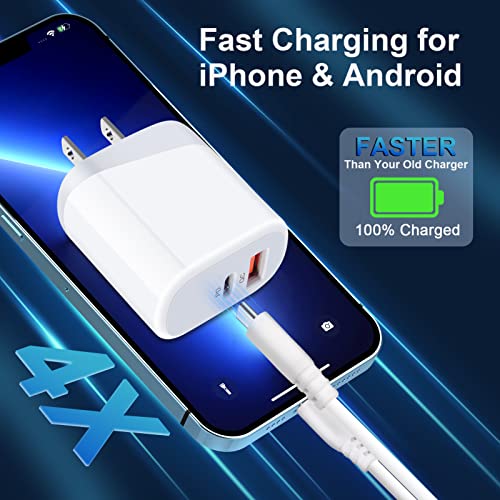 Super Fast Charger Samsung Type C Charging Block for Samsung Galaxy Z Flip 7 FE 7 6 5 4 Z Fold 7 6 5 4 S25 Ultra A17 A16 5G A56 A36 A26 S23,USB C Wall Charger Box for iPhone 16 15 14 13 12,Pixel 9a