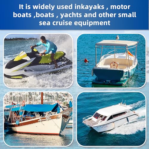 2 Pack Boat Bungee Dock Lines Boat Marine Rope, Jet Ski Dock, Boating Seadoo Pontoon Waverunner Accessories (Blue)