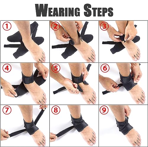 HiRui Ankle Wraps Ankle Brace Compression Ankle Support for Men Women, Ankle Stabilizer for Running Basketball Soccer Fitness Sprains Arthritis Recovery-Breathable, Adjustable (S, 1 Pack)