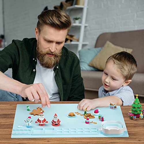 Silicone Craft Mat, 20"x16" Silicone Painting Mat with Cup, Nonstick Silicone Sheet for Resin Jewelry Casting, Creator Silicone Mat for Art, DIY, Drawing, Clay and Play Doh