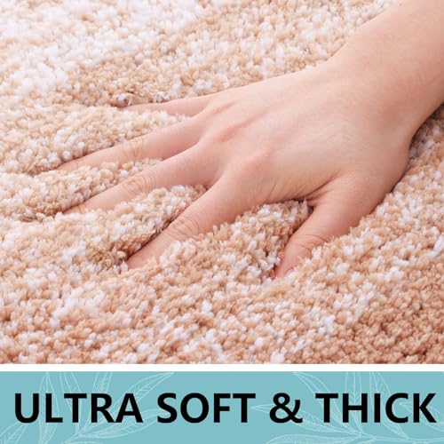 Arotive Microfiber Bathroom Rugs, Shaggy Soft and Absorbent Bath Rug, Non-Slip, Thick Plush Bathroom Mat, Machine Washable Dry Bath Mats for Bathroom, Tub and Shower, 30" x 20", Yellow