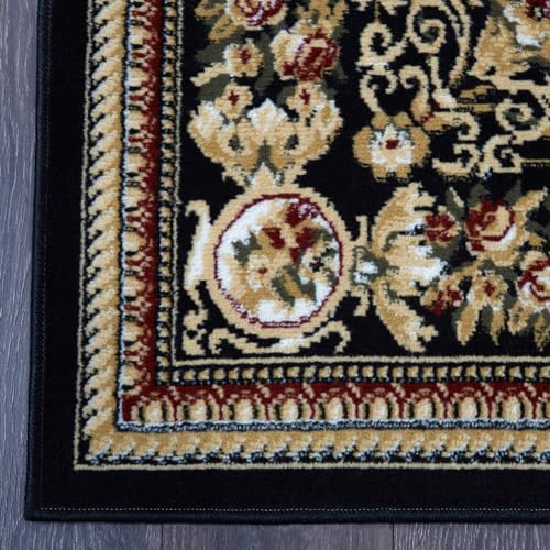 Home Dynamix Optimum Area Rugs, 21"X35", Medallion Black