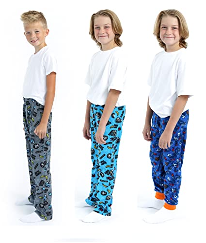 Sleep On It Boys Pajama Pants for Kids 3-Pack Soft Pajama Bottoms for Boys