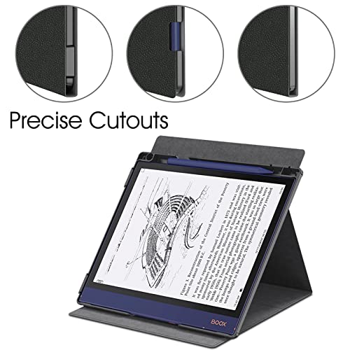 E NET-CASE Case for BOOX Note Air 2, BOOX Note Air 2 Plus 2022, Vertical Design, 360 Degree Rotating Stand Cover for 10.3 Inch BOOX Note Air 2 with Pencil Holder (Black)