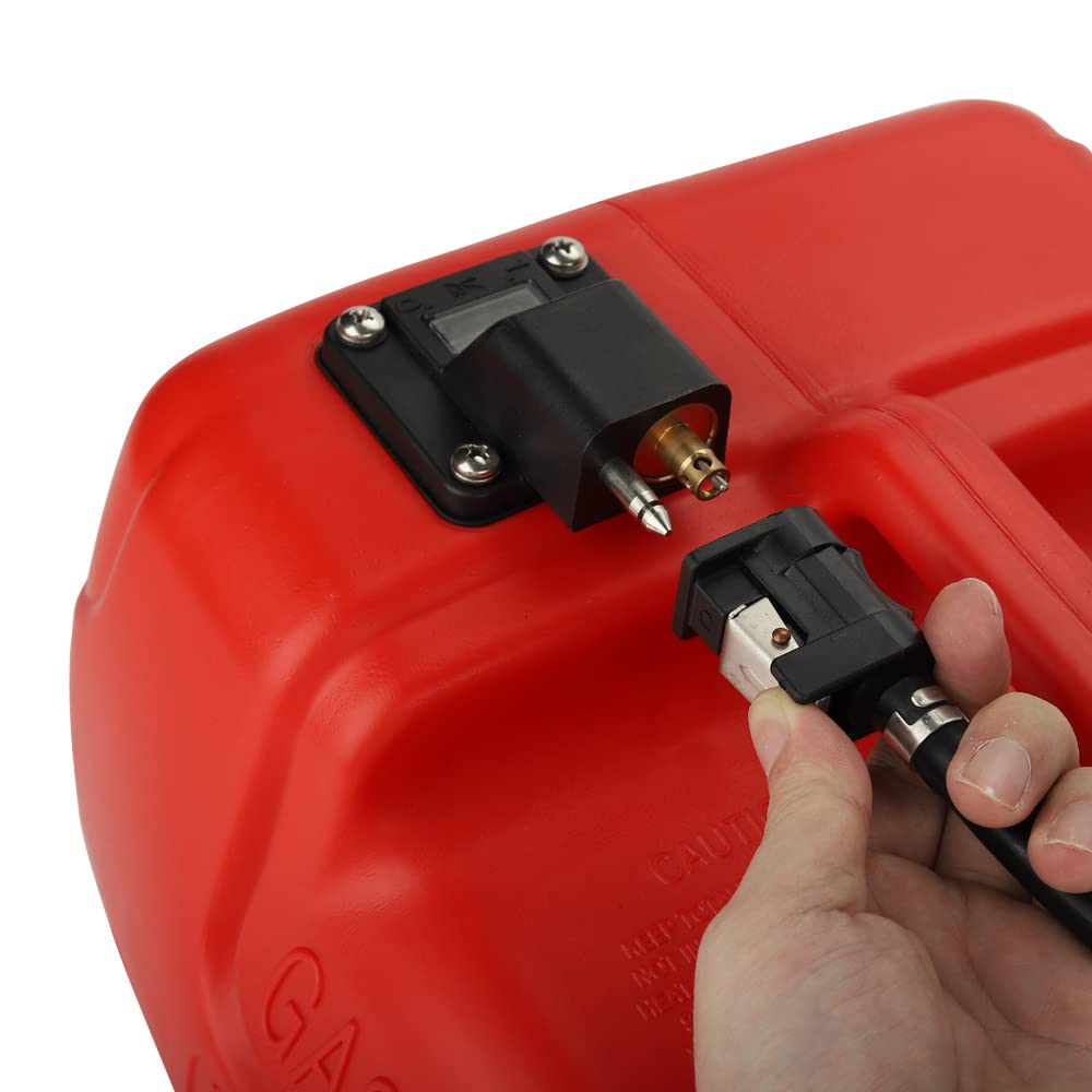 AloneGoer Portable Boat Fuel Gas tank 12L 3 Gallon Marine Outboard Gas Tank for YAMAHA Barco De Motor Fuera De Borda with Connector Replace Yamaha 6YL-24201-24-00 Portable Gas Tank