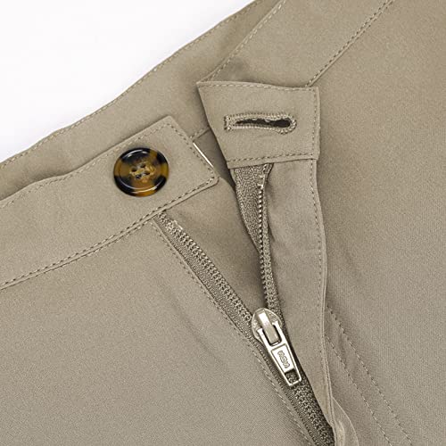 33,000ft Mens Golf Shorts 9 inch Inseam Quick Dry Elastic Waist Classic-Fit Drawstring Dress Shorts Hiking Fishing Business Black