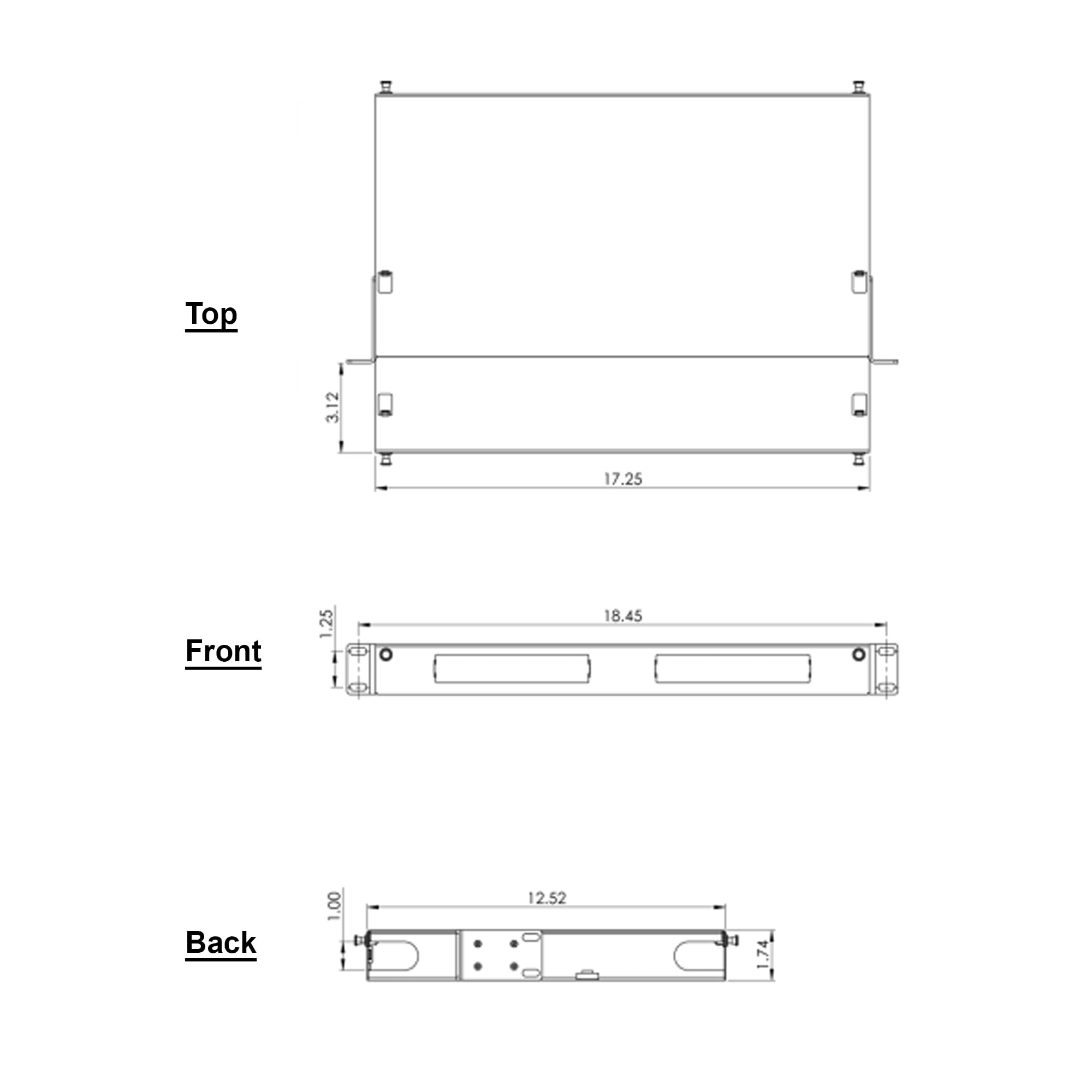ICC 1U Fiber Optic Rack Mount Enclosure - 3 Slots for LGX Compatible Adapter Panels or Cassettes, Supports up to 72 Fibers, Fits 19-Inch Racks, Secure Fiber Management Solution, ICFORE31RM