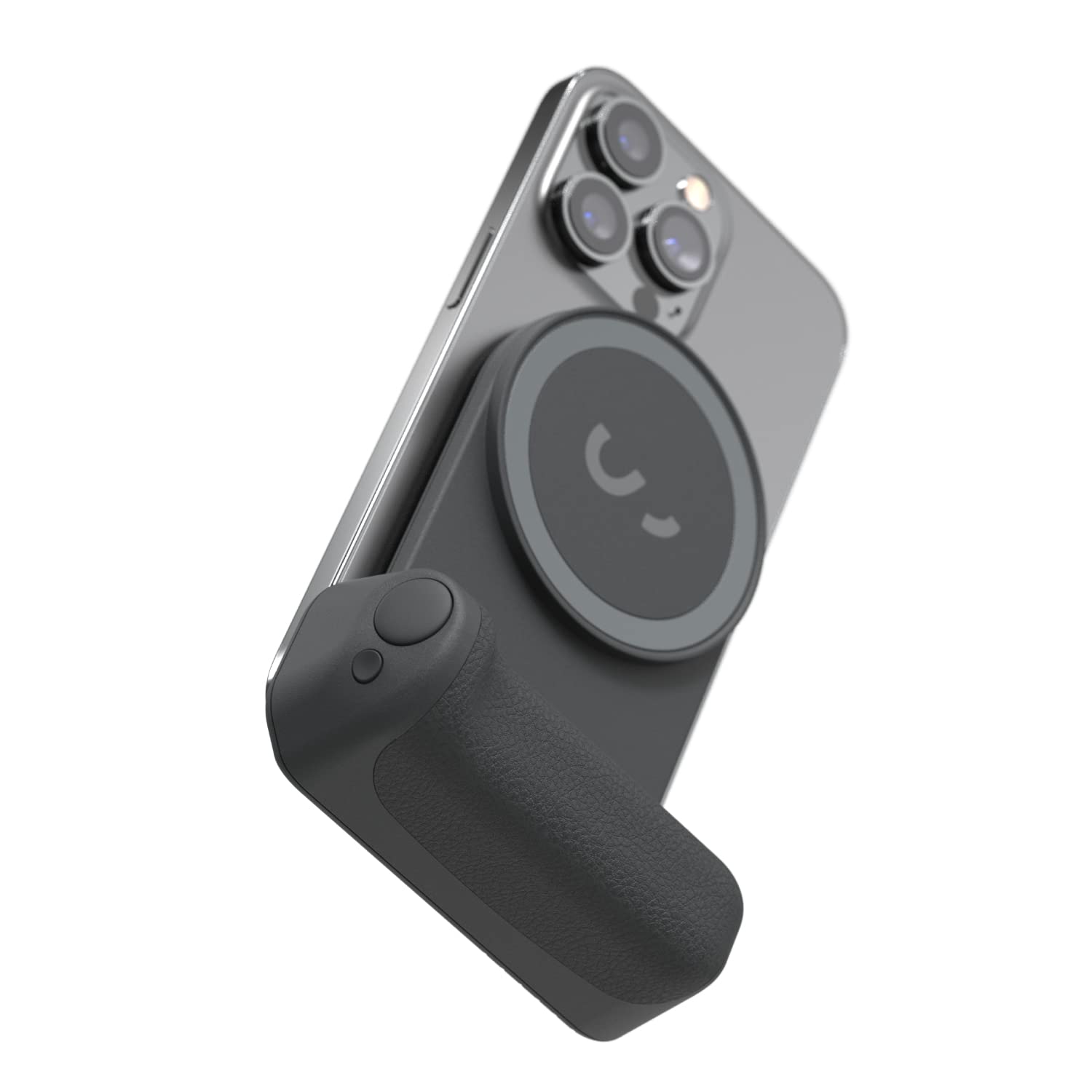 ShiftCam SnapGrip - Mobile Phone Camera Grip with Wireless Shutter Button - Magnetic Mount Snaps on to Any Phone - Built in Powerbank with Qi Wireless Charging - Tabletop Dock | Midnight