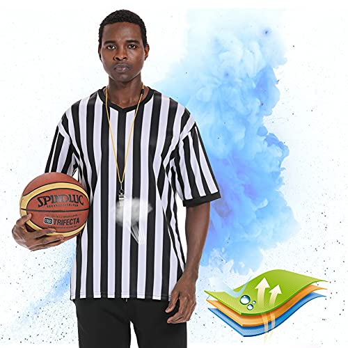 Shinestone Referee Shirt,V Neck Referee Umpire Shirt Jersey for Football and Sports for Christmas