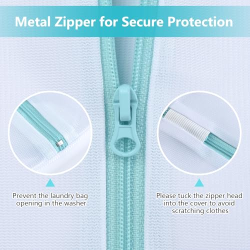 OTraki Mesh Laundry Bag for Delicates, 24 x 32 inch Large Mesh Delicates Bag for Washing Machine, Zippered Net Laundry Bag for Sweater Bed Sheet Blanket Toy Travel Camping College Dorm Organizer