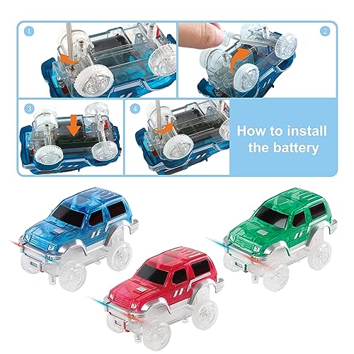 PicassoTiles 2 Piece Swift Highly Detailed Race Track Truck Dinosaur Cars Accessories in Bulk Package Compatible with STEM Magnetic Tile Race Track Building Kits for Kids Boys & Girls Ages 3+ PTE10