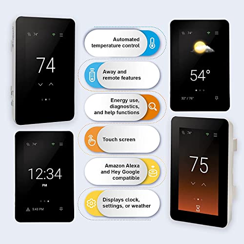 SunTouch TapeMat Electric Under Floor Heating Kit with ConnectPlus Smart Thermostat, 2.0' x 40.0' (80 Sq. Ft.), 120V (12004024-KIT-CPWiFi)