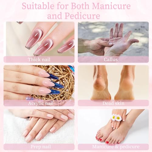 100pcs Small Sanding Bands for Nail Drills with 2pcs 3.1MM Mandrel Nail Drill Bits, Upgrade 150# 240# Grit Nail File Sanding Bands for Acrylic Nails Tech Gel Manicures and Pedicure