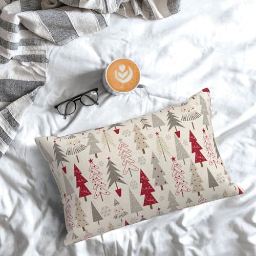 GIOPAMGO Christmas Pillow Covers 20x20 Set of 2, Cute Snowman Christmas Decor Throw Pillow Covers Linen Farmhouse Winter Holiday Cushion Case Christmas Decorations for Home Couch Sofa Outdoor